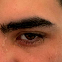 Model Y with Unique Eyebrow Design