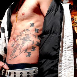 Fitness Model Showcasing Flexible Abdominal Definition