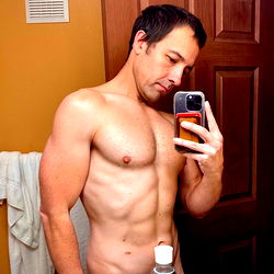 Fit, Shirtless Model in Onlyfans Promo Photo