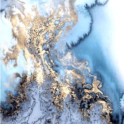 Reya - Abstract Art with Gold Accents