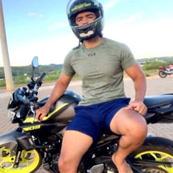 Artur Santana on a KTM Motorcycle