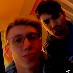 Two Men Enjoying a Photo Opportunity