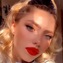 Elegant Female Model in Fashionable Outfit with Hair Bow