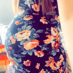 Stylish Floral Print Maternity Dress - OnlyFans Model Photoshoot