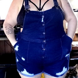 Ruby Estrella in Denim Overalls