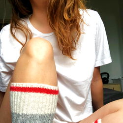 Stylish Sock Model Pose