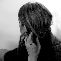 Stylized Close-up of a Person with Headphones