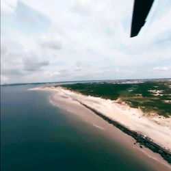Futuristic Aerial View of a Beachfront