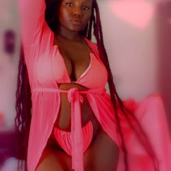 SexyChocolvte in a Pink Swimsuit