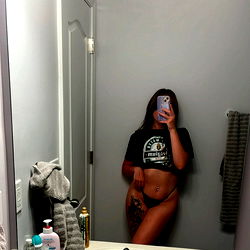 Model in the Bathroom