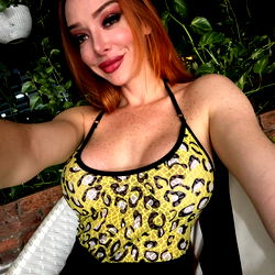 Sensational Krispeachie in Animal Print Tank Top