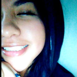 Smiling Woman with Black Hoodie