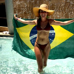 Sports Bikini in Brazilian Swimming Pool