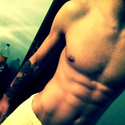 Romanian Model Andrew Showcases Abs