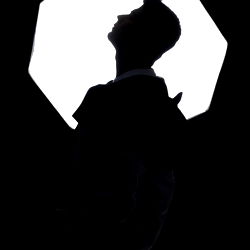 Fashionable Model Angel in an Urban Setting