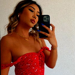 Fashionable Female Model in Red