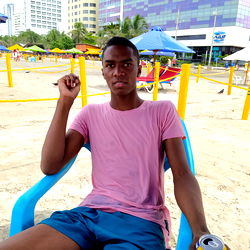 Relaxing at the beach