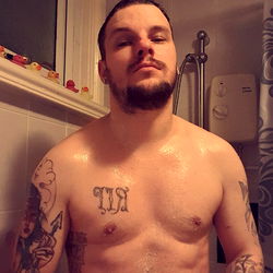 OnlyFans Model AJ Carr, Shirtless in the Bathroom