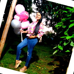 Angie, a Model with Balloons