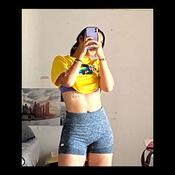 BabyAl's Fitness Journey in a Yellow Tank Top