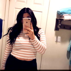 Onlyfans Model Ashley in Striped Shirt