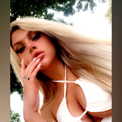 Stunning Model in White Bikini