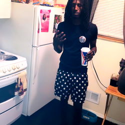 Frenchie, Detroit Model in Kitchen