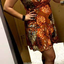 Cc's Trendy Hawaiian Flower Short Sleeve Dress