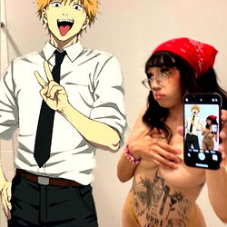 Anime Character Adoration in Bathroom