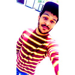 Mixedguy in a Vibrant Striped Sweater
