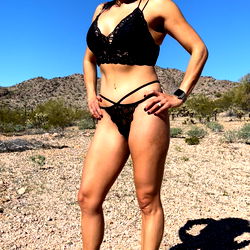 Fitness Model in Desert Backdrop