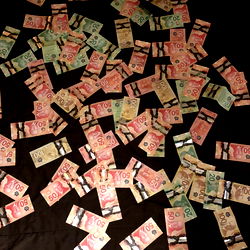 Pile of Canadian Currency Bills