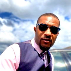 Fashionable Male Model in Vest and Sunglasses