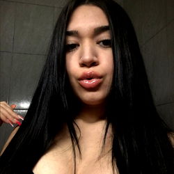 Woman in Black Dress with Long Hair