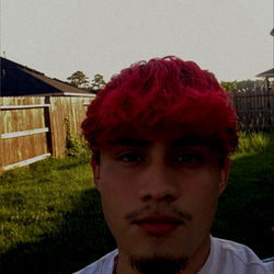 Vividly Red-Haired Individual with Beard