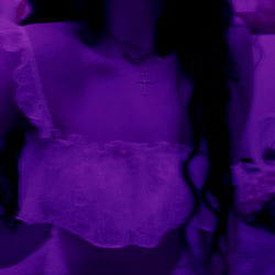 Caribou - Purple Lace Gown Model