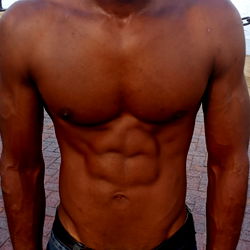 Fit Model Showcasing Abs