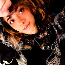 Fashionable Female Model in an Intimate Posture