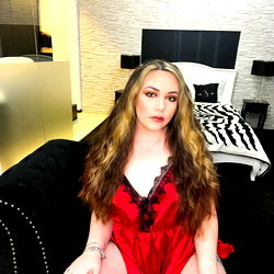 Lingerie Model Sitting on Couch, Adult Content