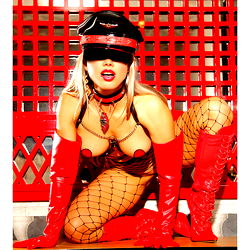 Mistress Infinity: Gothic Model with Fishnet and Latex