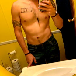 Devin in the Bathroom