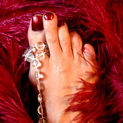 Exquisite Toe Jewelry on Feet of Onlyfans Model Perfect Goddess