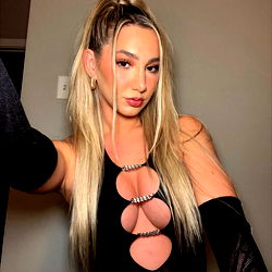 Adina - Stunning Model in Black Leather Outfit and Necklace