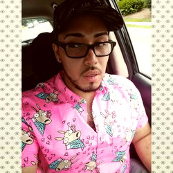 Whynot17 in a Playful, Unicorn-themed Hawaiian Shirt