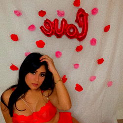 Sandi in Intimate Red Lingerie