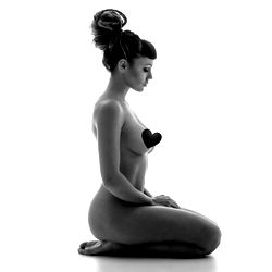 Sensual Black and White Artmodel Gabriella