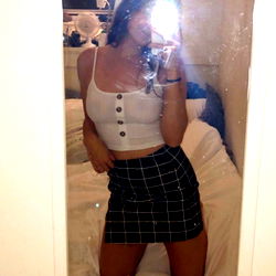 Abigail, a United States OnlyFans model, capturing her moment of self-expression and confidence.