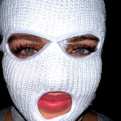 Hilarious Halloween Mask Photo