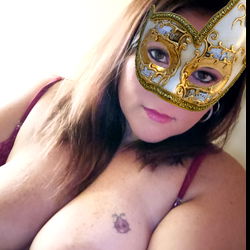 Anita Licks with Golden Mask