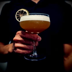 Cocktail Enthusiast Holding Martini